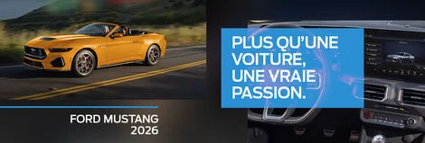 Ford Mustang 2026 à Châteauguay : Prix, Essai Routier et Financement | Solution Ford